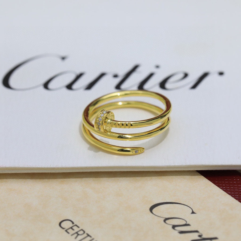 [Dawnora Jewelry]JUSTE RING 4.8MM HALF DIAMOND