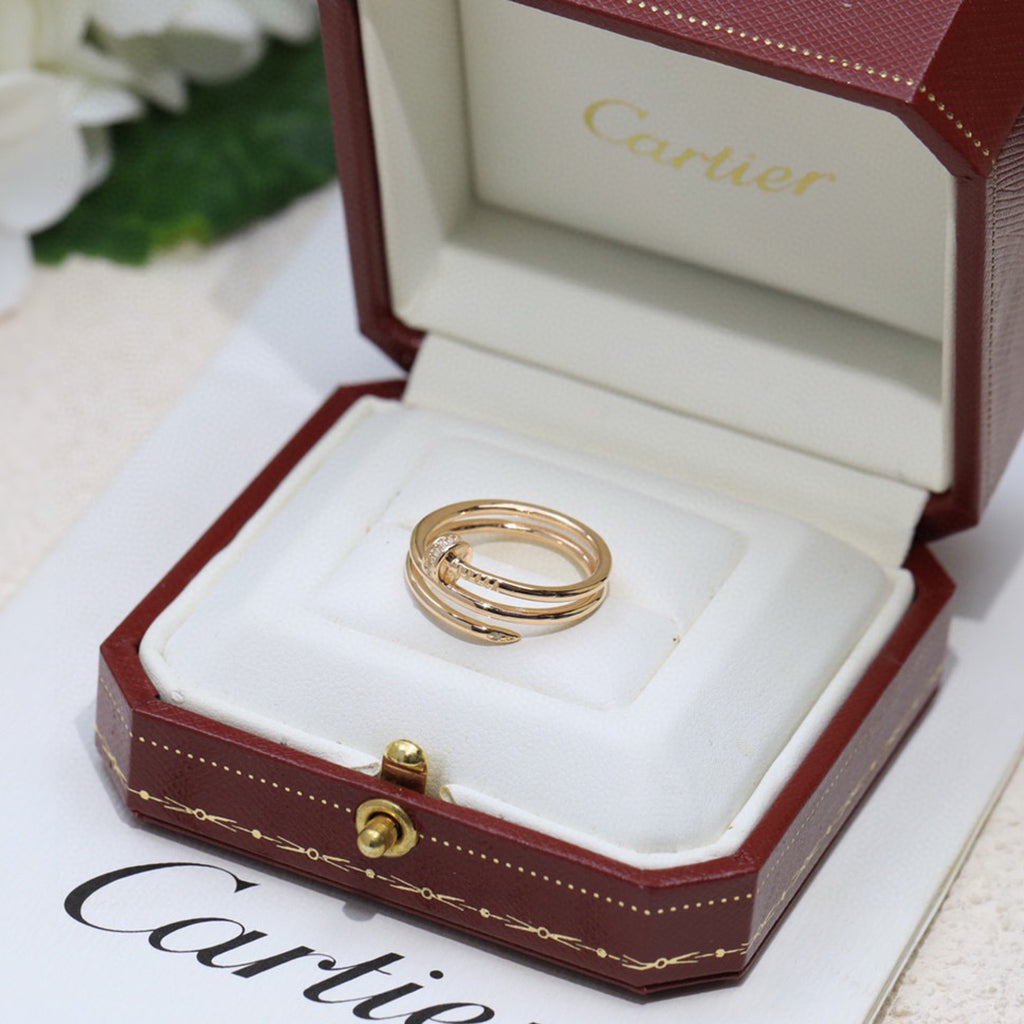 [Dawnora Jewelry]JUSTE RING 4.8MM HALF DIAMOND