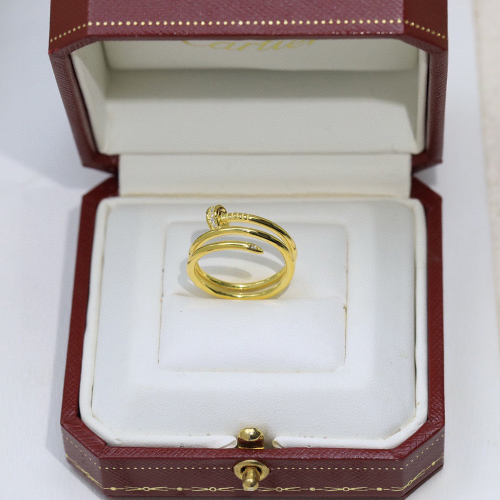 [Dawnora Jewelry]JUSTE RING 4.8MM HALF DIAMOND