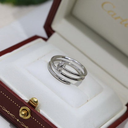 [Dawnora Jewelry]JUSTE RING 4.8MM HALF DIAMOND