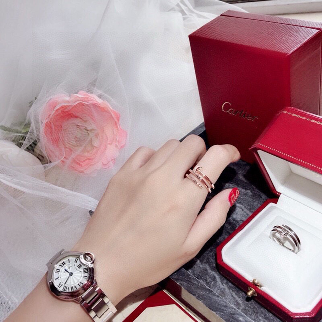 [Dawnora Jewelry]JUSTE RING 4.8MM HALF DIAMOND