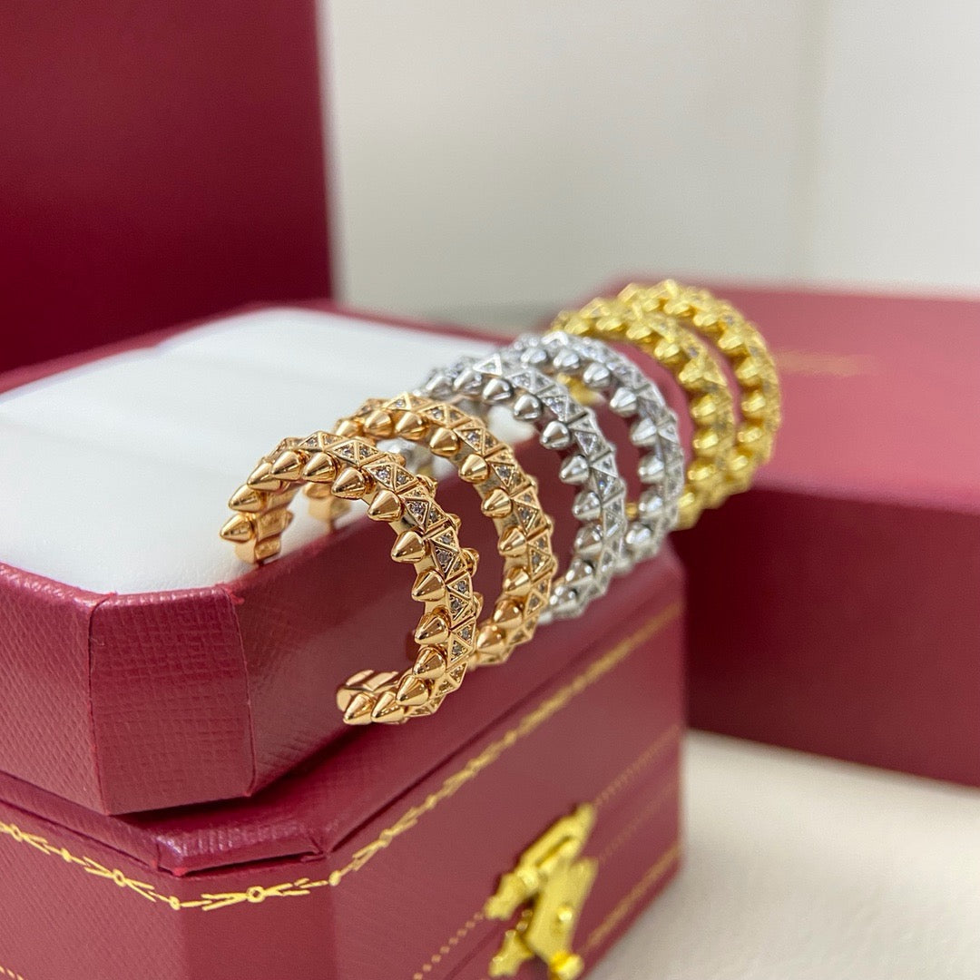 [Dawnora Jewelry]CLASH 6.4MM FULL DIAMOND SMALL EARRINGS