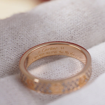 [Dawnora Jewelry]LOVE RING 4.0MM DIAMOND PAVED