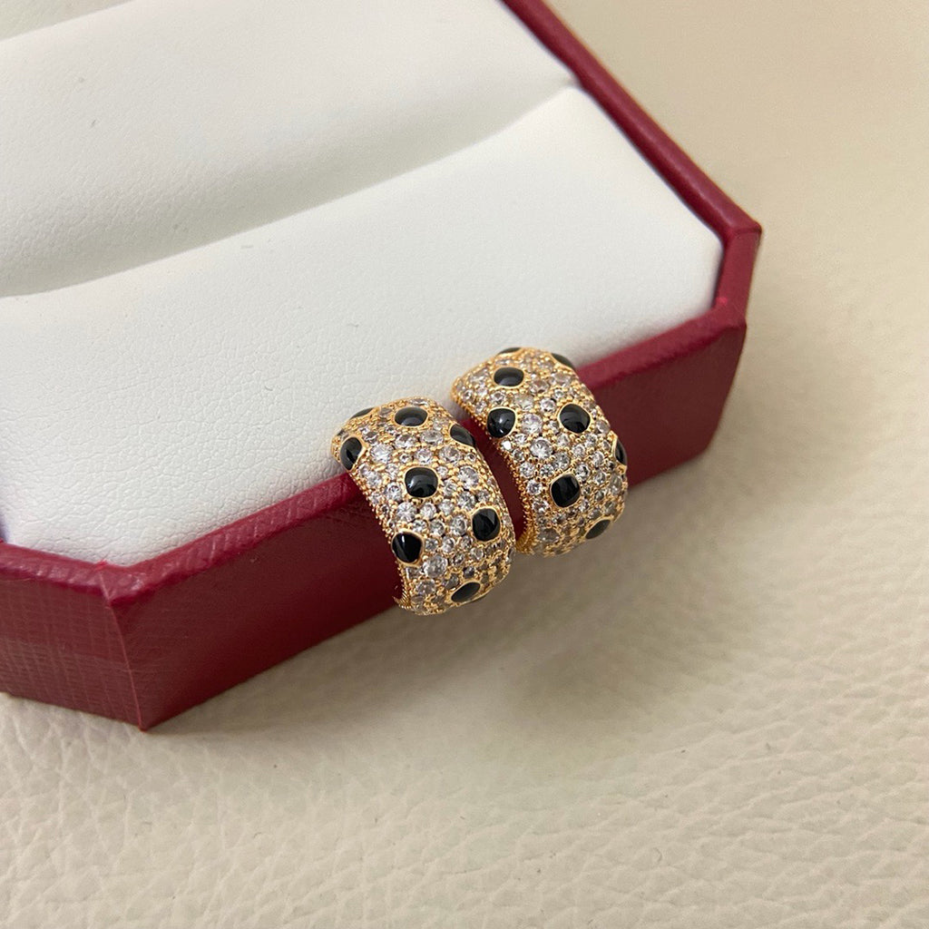 [Dawnora Jewelry]PANTHERE MINI FULL DIAMOND EARRINGS