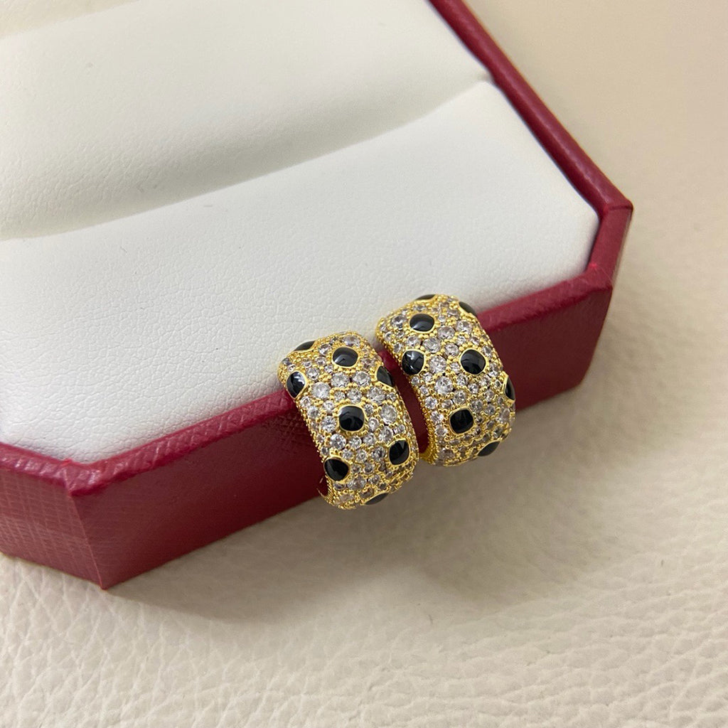 [Dawnora Jewelry]PANTHERE MINI FULL DIAMOND EARRINGS