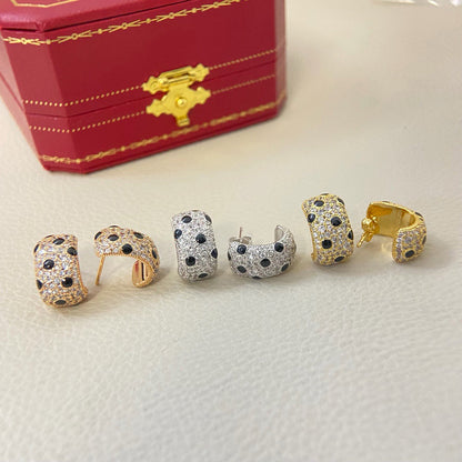[Dawnora Jewelry]PANTHERE MINI FULL DIAMOND EARRINGS