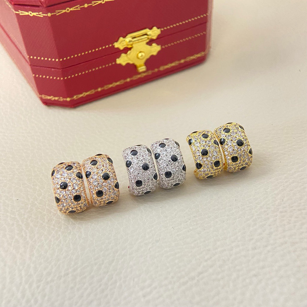 [Dawnora Jewelry]PANTHERE MINI FULL DIAMOND EARRINGS