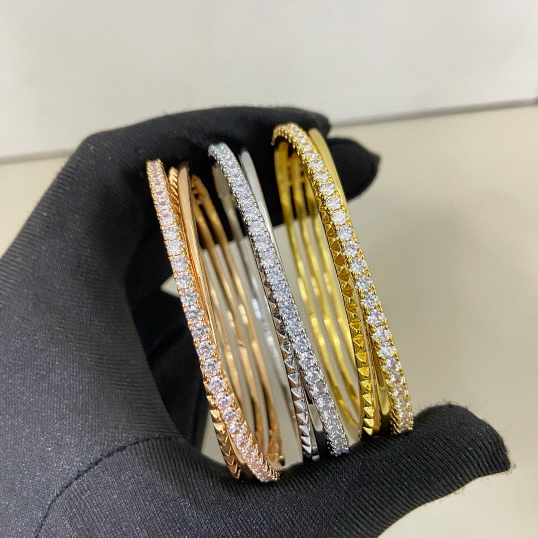 [Dawnora Jewelry]ETINCELLE HALF-PAVED DIAMOND BRACELET