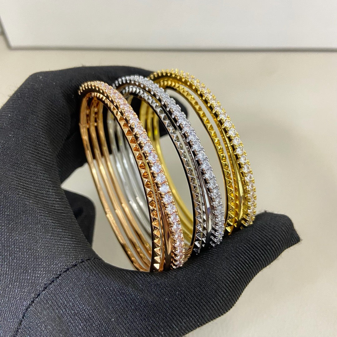 [Dawnora Jewelry]ETINCELLE HALF-PAVED DIAMOND BRACELET