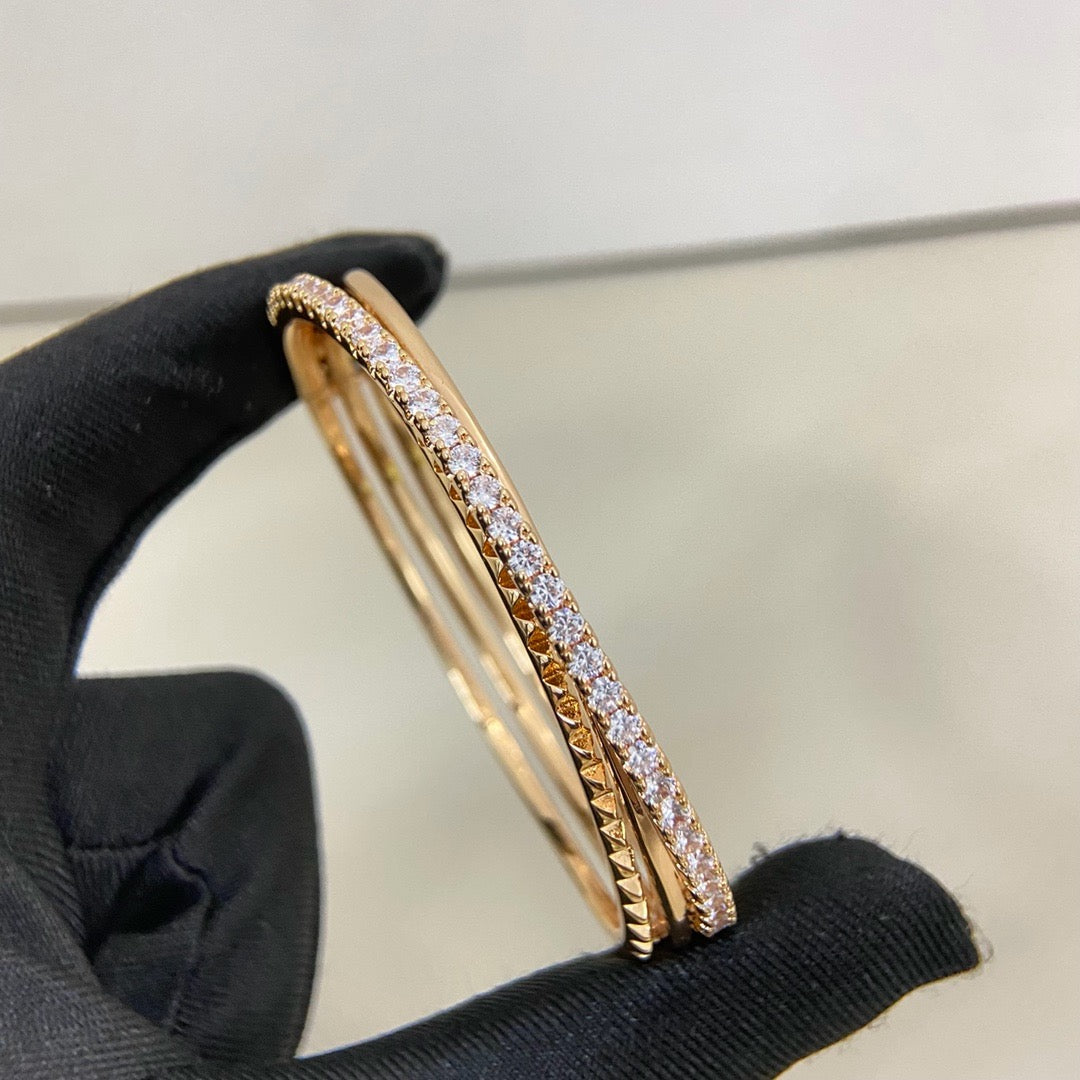 [Dawnora Jewelry]ETINCELLE HALF-PAVED DIAMOND BRACELET