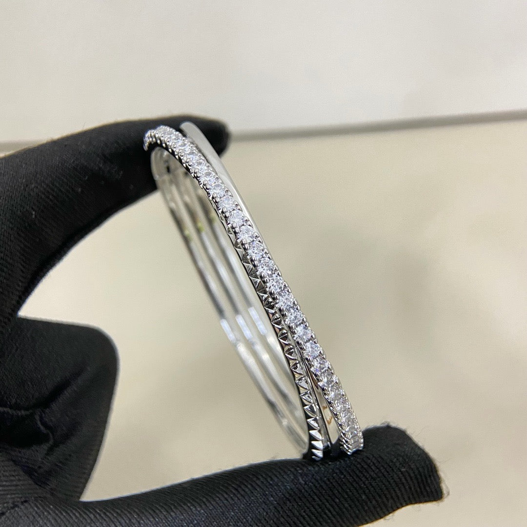[Dawnora Jewelry]ETINCELLE HALF-PAVED DIAMOND BRACELET