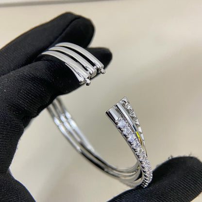 [Dawnora Jewelry]ETINCELLE HALF-PAVED DIAMOND BRACELET