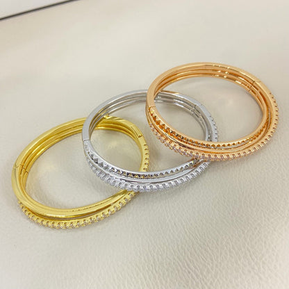[Dawnora Jewelry]ETINCELLE HALF-PAVED DIAMOND BRACELET