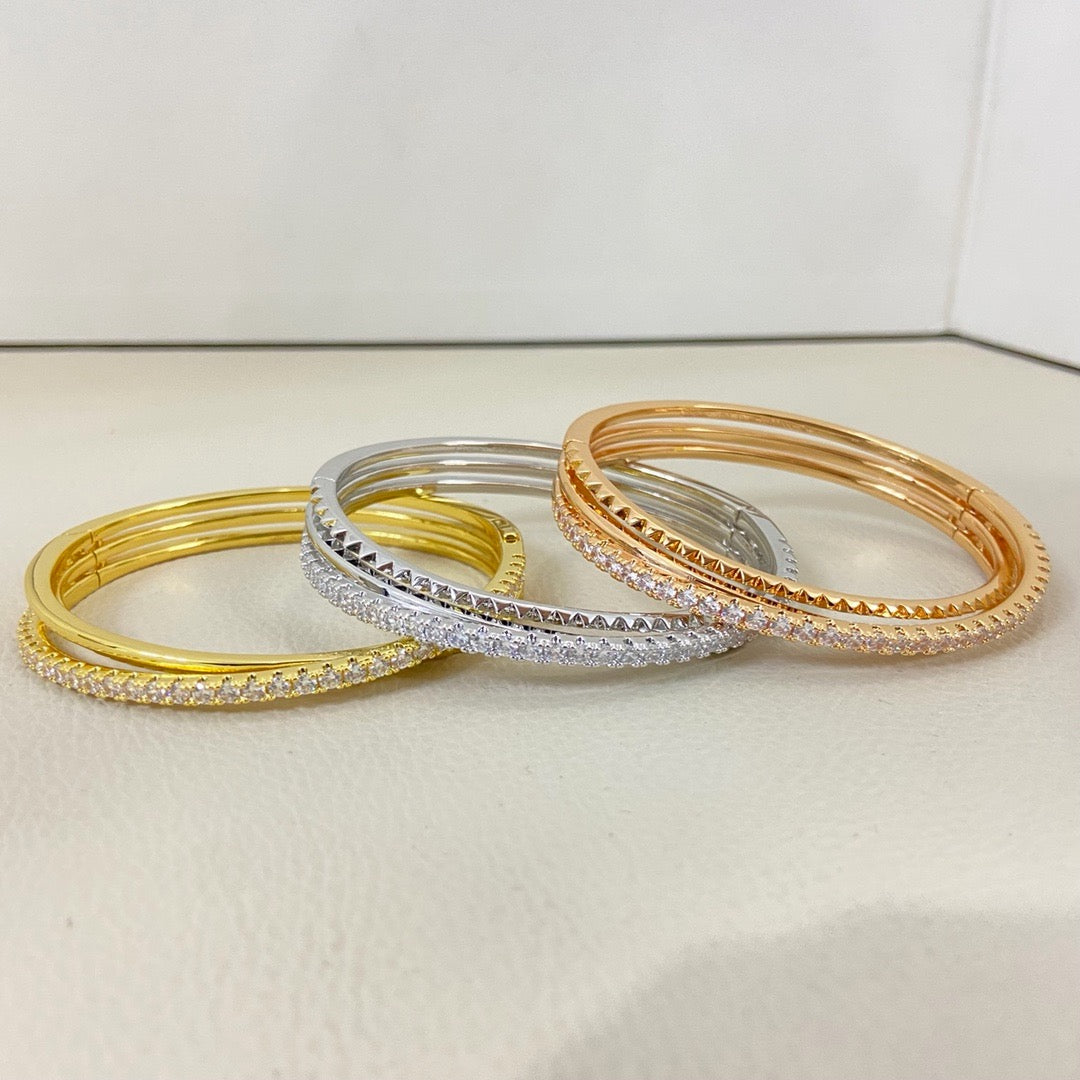 [Dawnora Jewelry]ETINCELLE HALF-PAVED DIAMOND BRACELET