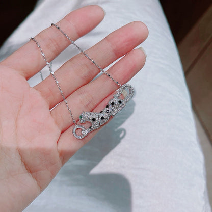 [Dawnora Jewelry]PANTHERE PAVED DIAMOND NECKLACE