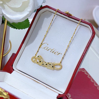 [Dawnora Jewelry]PANTHERE PAVED DIAMOND NECKLACE