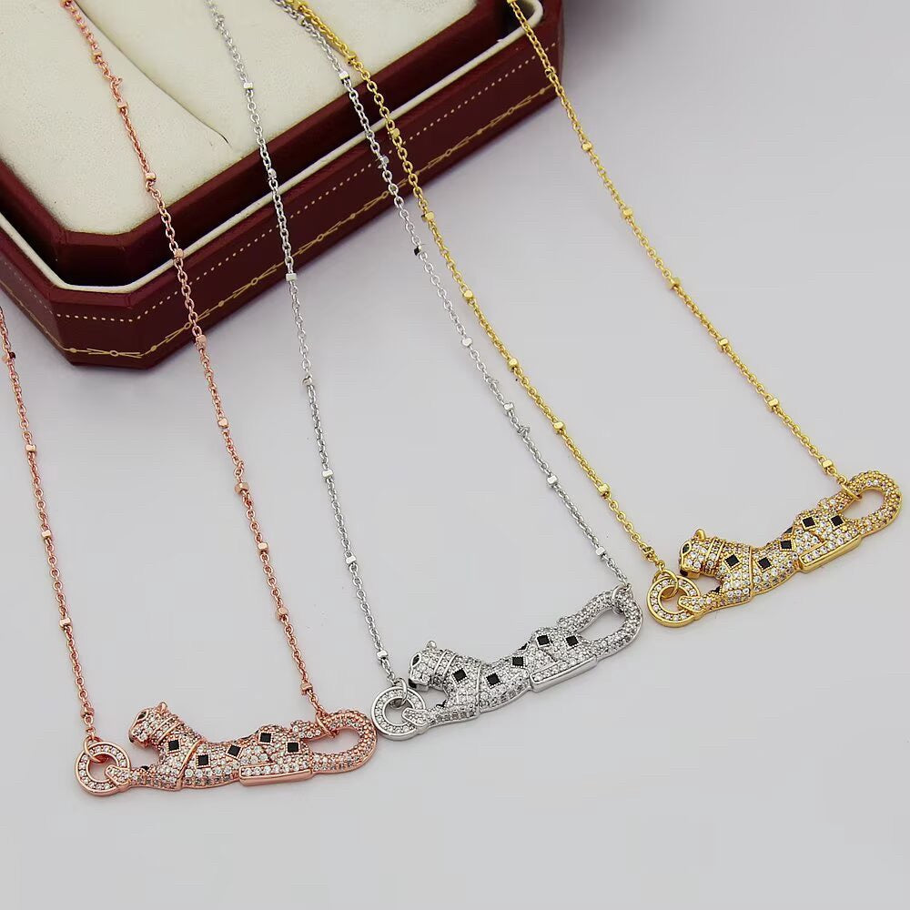 [Dawnora Jewelry]PANTHERE PAVED DIAMOND NECKLACE