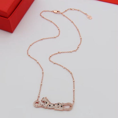 [Dawnora Jewelry]PANTHERE PAVED DIAMOND NECKLACE