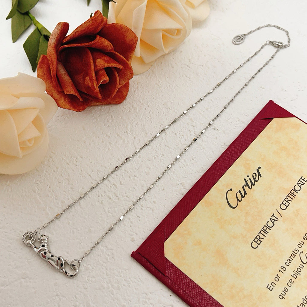 [Dawnora Jewelry]PANTHERE FULL DIAMOND NECKLACE