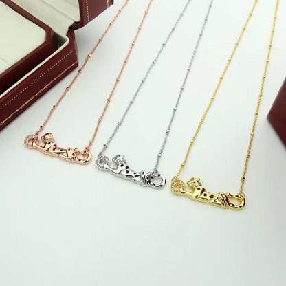 [Dawnora Jewelry]PANTHERE FULL DIAMOND NECKLACE