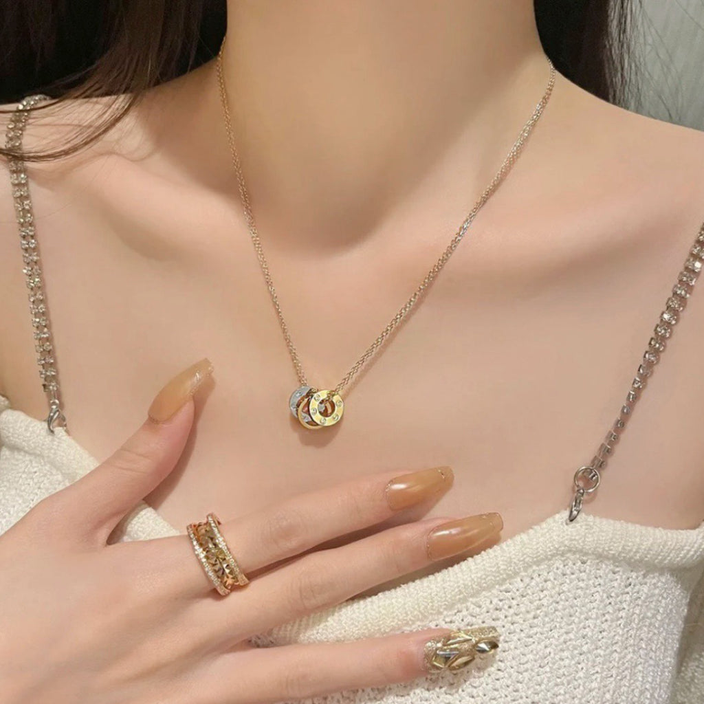 [Dawnora Jewelry]LOVE 6 DIAMOND PENDANT NECKLACE