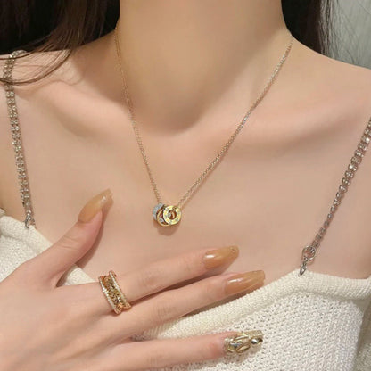 [Dawnora Jewelry]LOVE 6 DIAMOND PENDANT NECKLACE