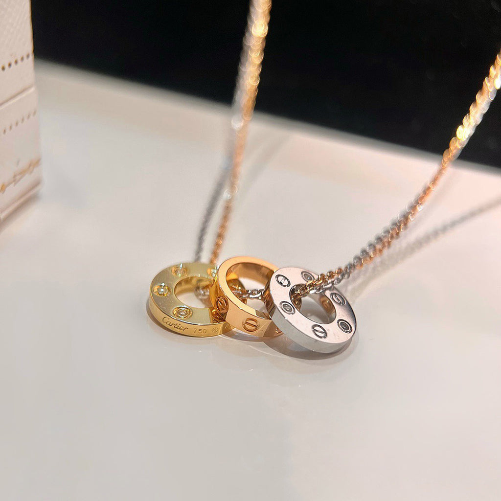 [Dawnora Jewelry]LOVE 6 DIAMOND PENDANT NECKLACE
