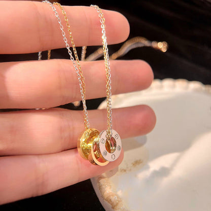 [Dawnora Jewelry]LOVE 6 DIAMOND PENDANT NECKLACE