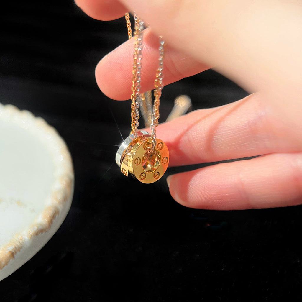 [Dawnora Jewelry]LOVE 6 DIAMOND PENDANT NECKLACE