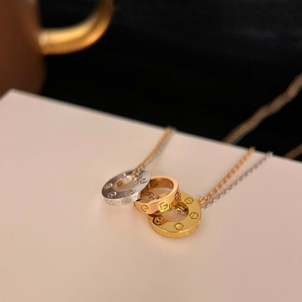 [Dawnora Jewelry]LOVE 6 DIAMOND PENDANT NECKLACE