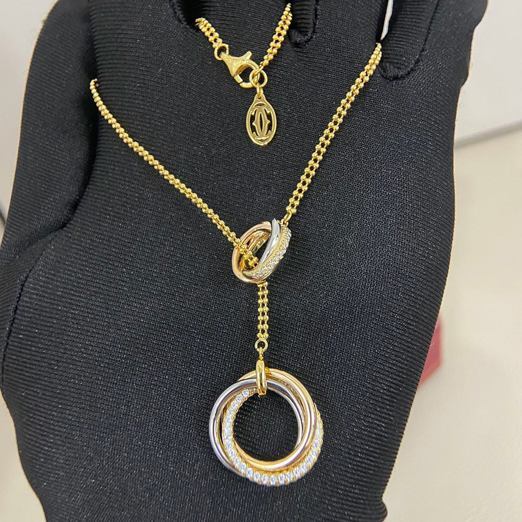 [Dawnora Jewelry]TRINITY DIAMONDS NECKLACE