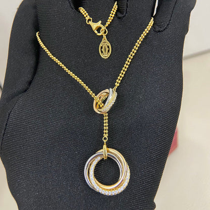 [Dawnora Jewelry]TRINITY DIAMONDS NECKLACE