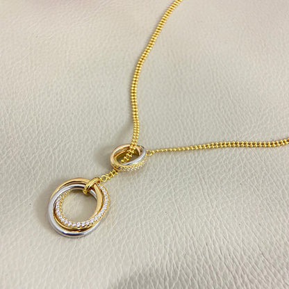 [Dawnora Jewelry]TRINITY DIAMONDS NECKLACE