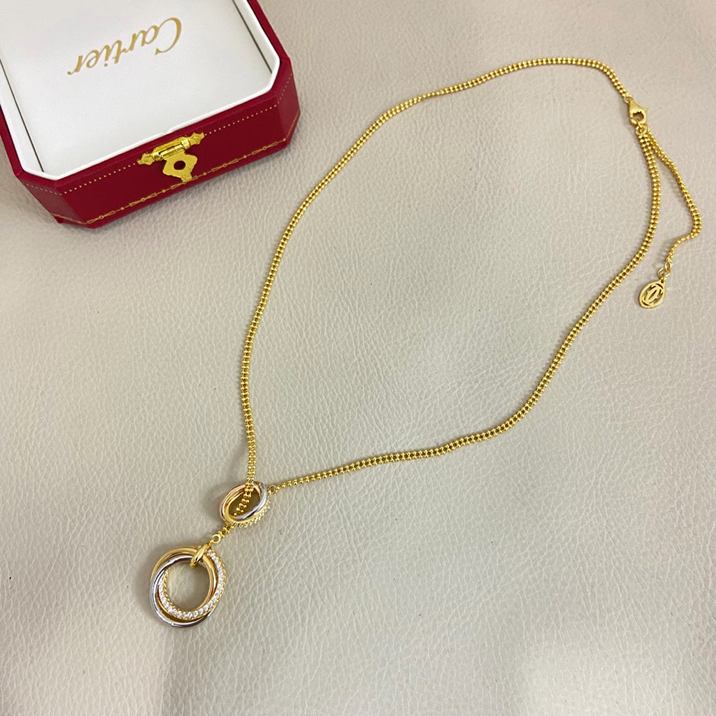 [Dawnora Jewelry]TRINITY DIAMONDS NECKLACE