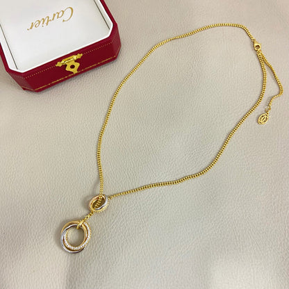 [Dawnora Jewelry]TRINITY DIAMONDS NECKLACE