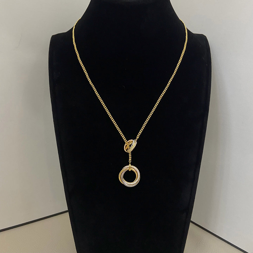 [Dawnora Jewelry]TRINITY DIAMONDS NECKLACE