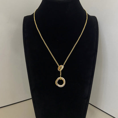 [Dawnora Jewelry]TRINITY DIAMONDS NECKLACE