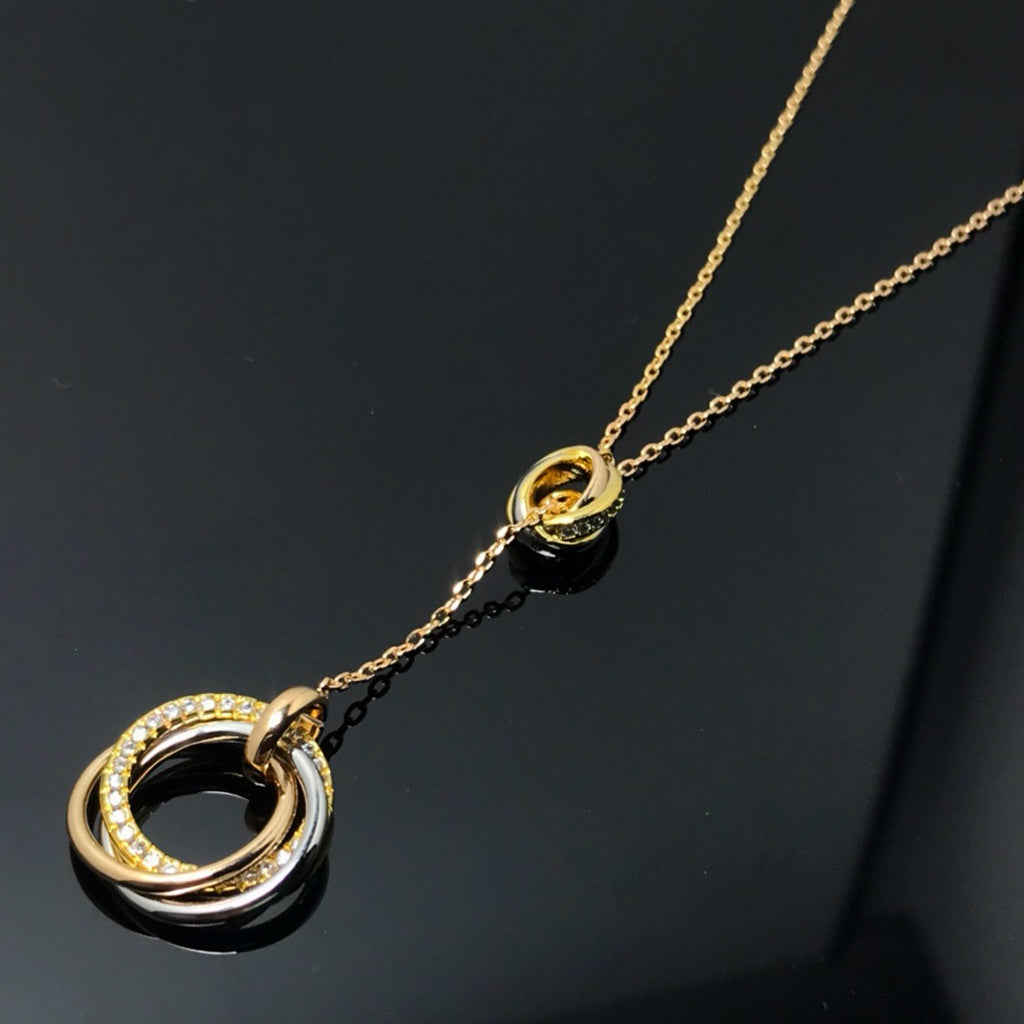 [Dawnora Jewelry]TRINITY DIAMONDS NECKLACE