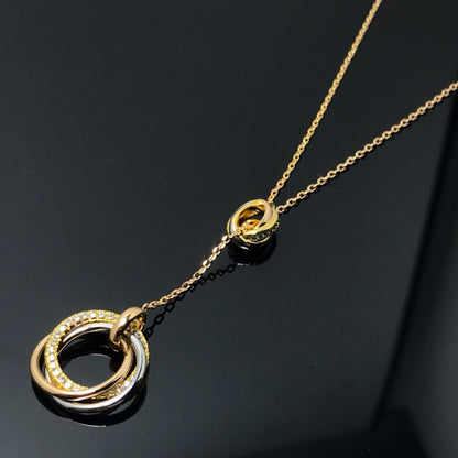 [Dawnora Jewelry]TRINITY DIAMONDS NECKLACE