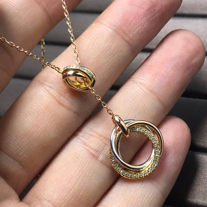 [Dawnora Jewelry]TRINITY DIAMONDS NECKLACE