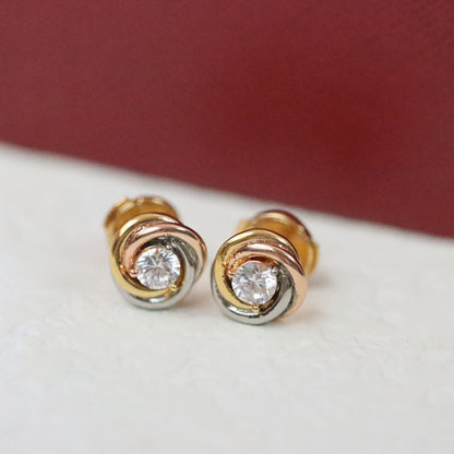 [Dawnora Jewelry]TRINITY STUD DIAMOND EARRINGS