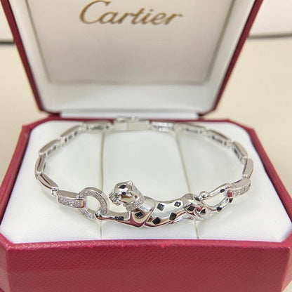 [Dawnora Jewelry]PANTHERE HALF DIAMOND ON CHAIN BRACELET