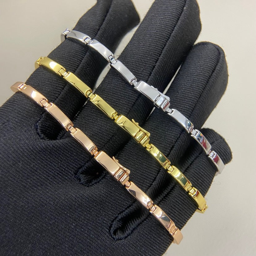 [Dawnora Jewelry]PANTHERE HALF DIAMOND ON CHAIN BRACELET