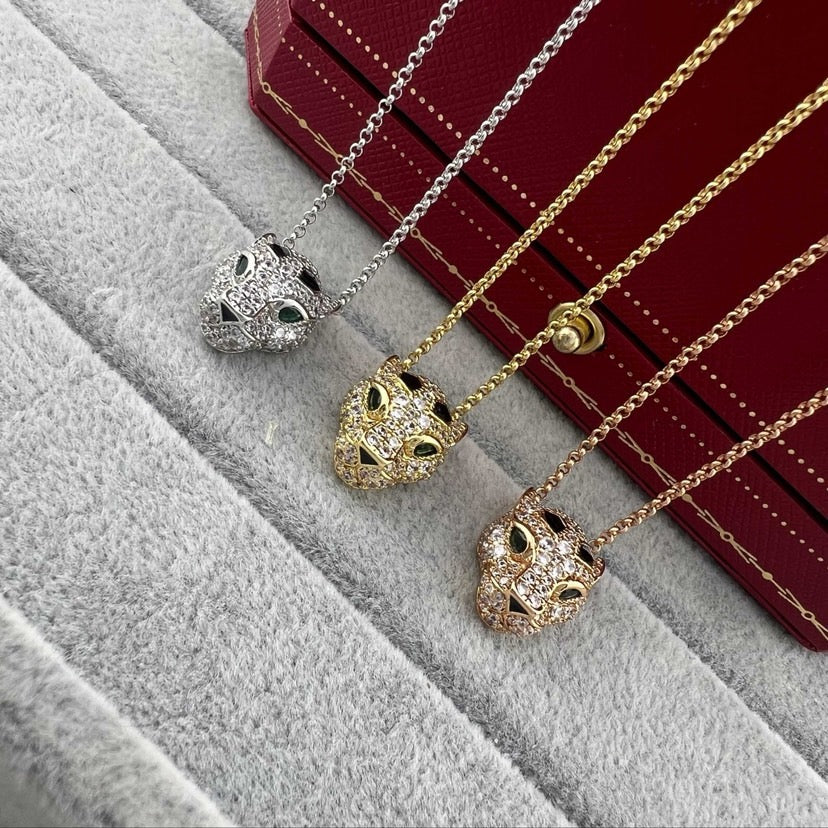[Dawnora Jewelry]PANTHERE FULL DIAMOND NECKLACE