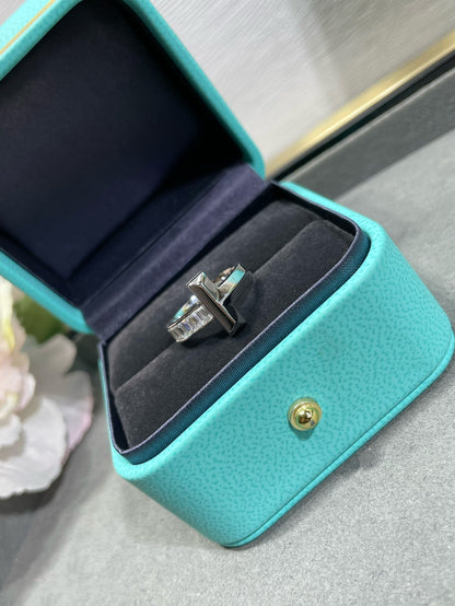 [Dawnora Jewelry]T1 WIDE 4.5MM DIAMOND RING