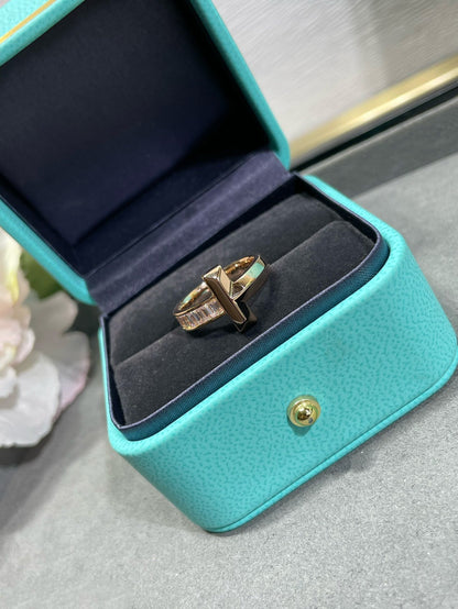 [Dawnora Jewelry]T1 WIDE 4.5MM DIAMOND RING