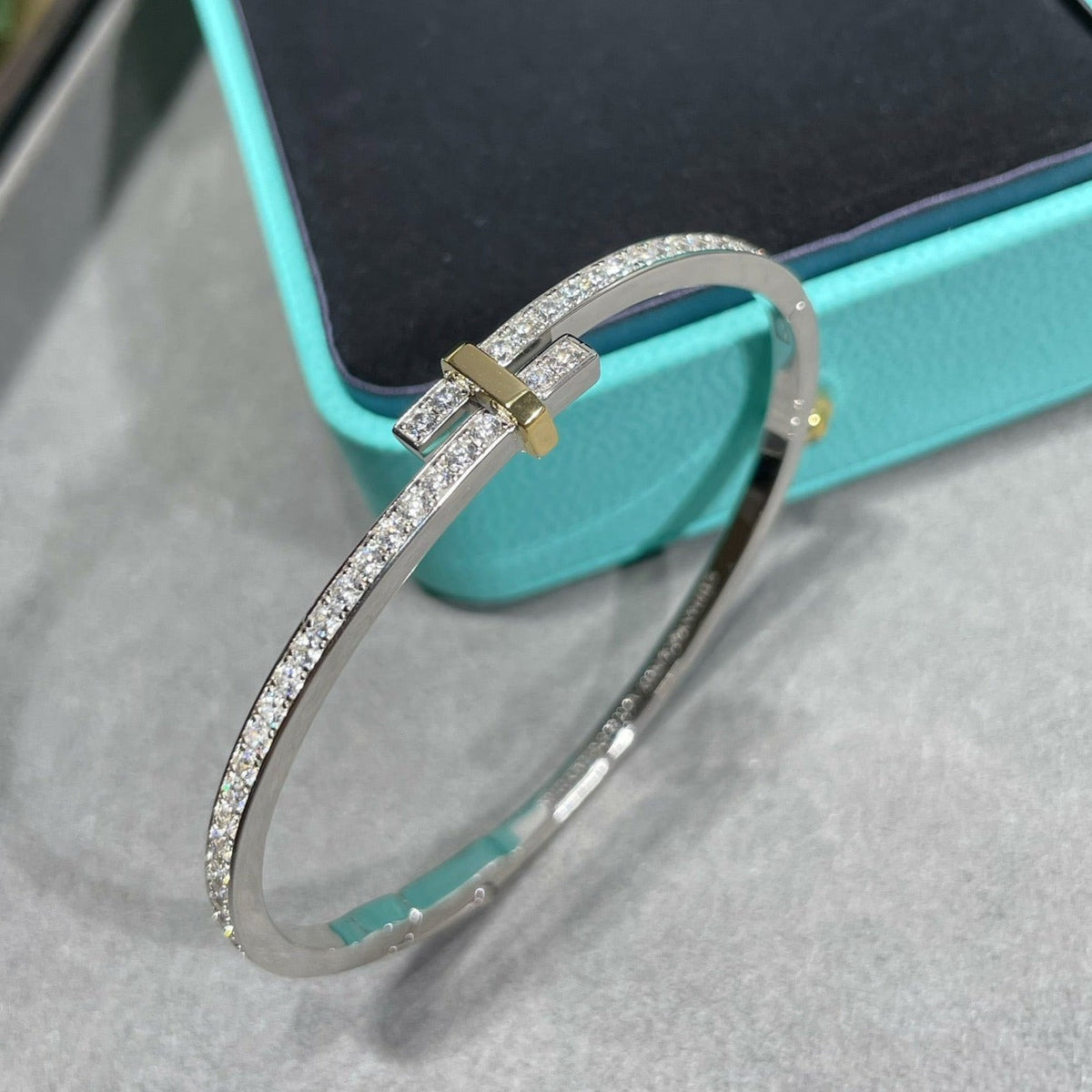 [Dawnora Jewelry]EDGE DIAMOND GOLD SILVER BRACELET