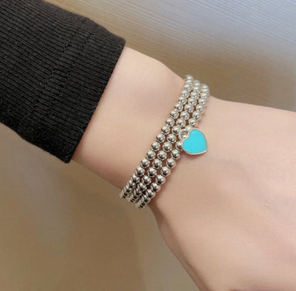 [Dawnora Jewelry]RETURN TO TIF SILVER BEAD NECKLACE