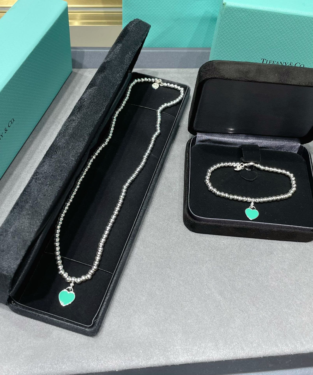 [Dawnora Jewelry]RETURN TO TIF SILVER BEAD NECKLACE