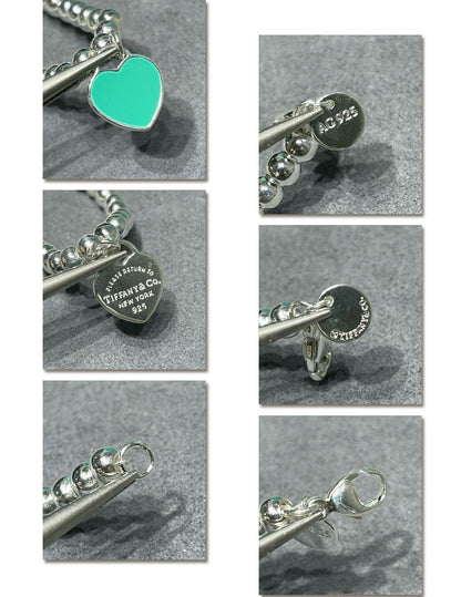 [Dawnora Jewelry]RETURN TO TIF SILVER BEAD NECKLACE